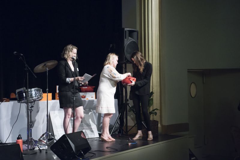 Kate Dewitt of Lowcountry Street Grocery accepting the award for “The Activist”