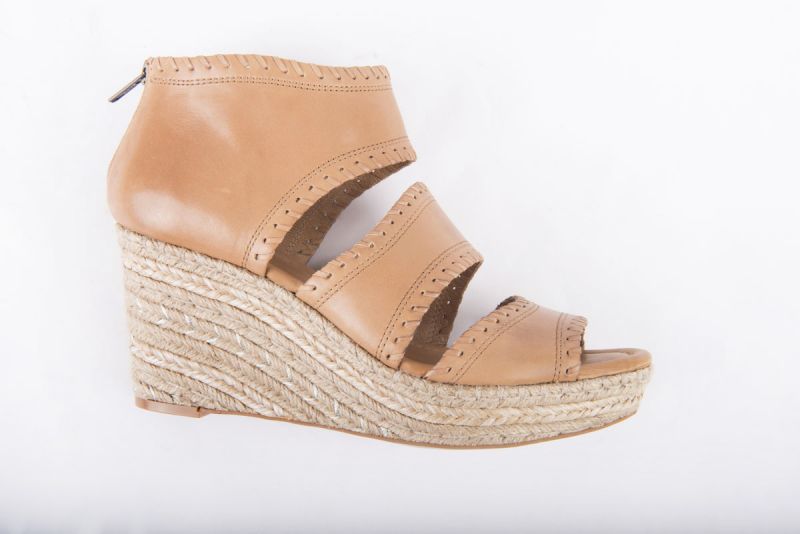 CC Corso Como “Joyce” wedge espadrille in camel brushed leather, $169 at Copper Penny