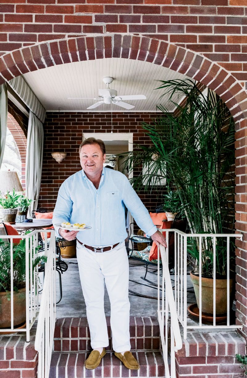 Host Mitchell Crosby at the ready with deviled eggs