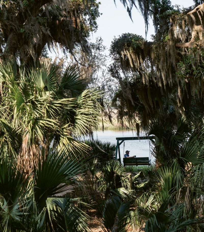 A swing on a bluff.