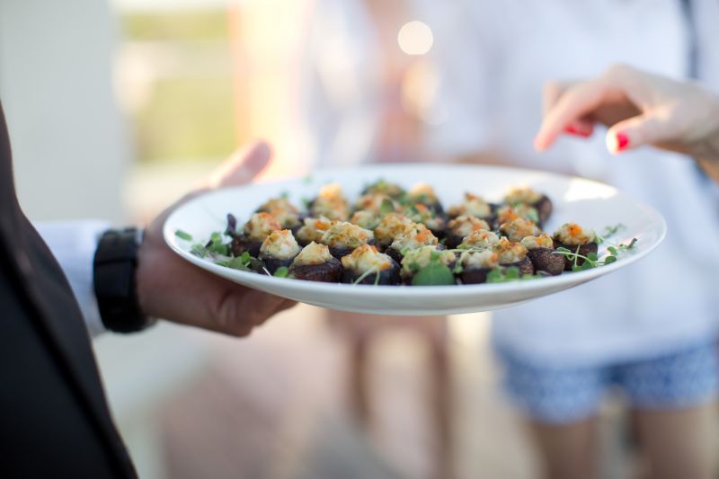 Vegetable-stuffed mushrooms finished with balsamic from the kitchen at Circa 1886.