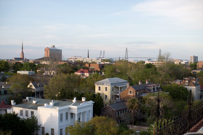 The views from the roof of the Wentworth Mansion were the perfect pairing to glasses of champagne.