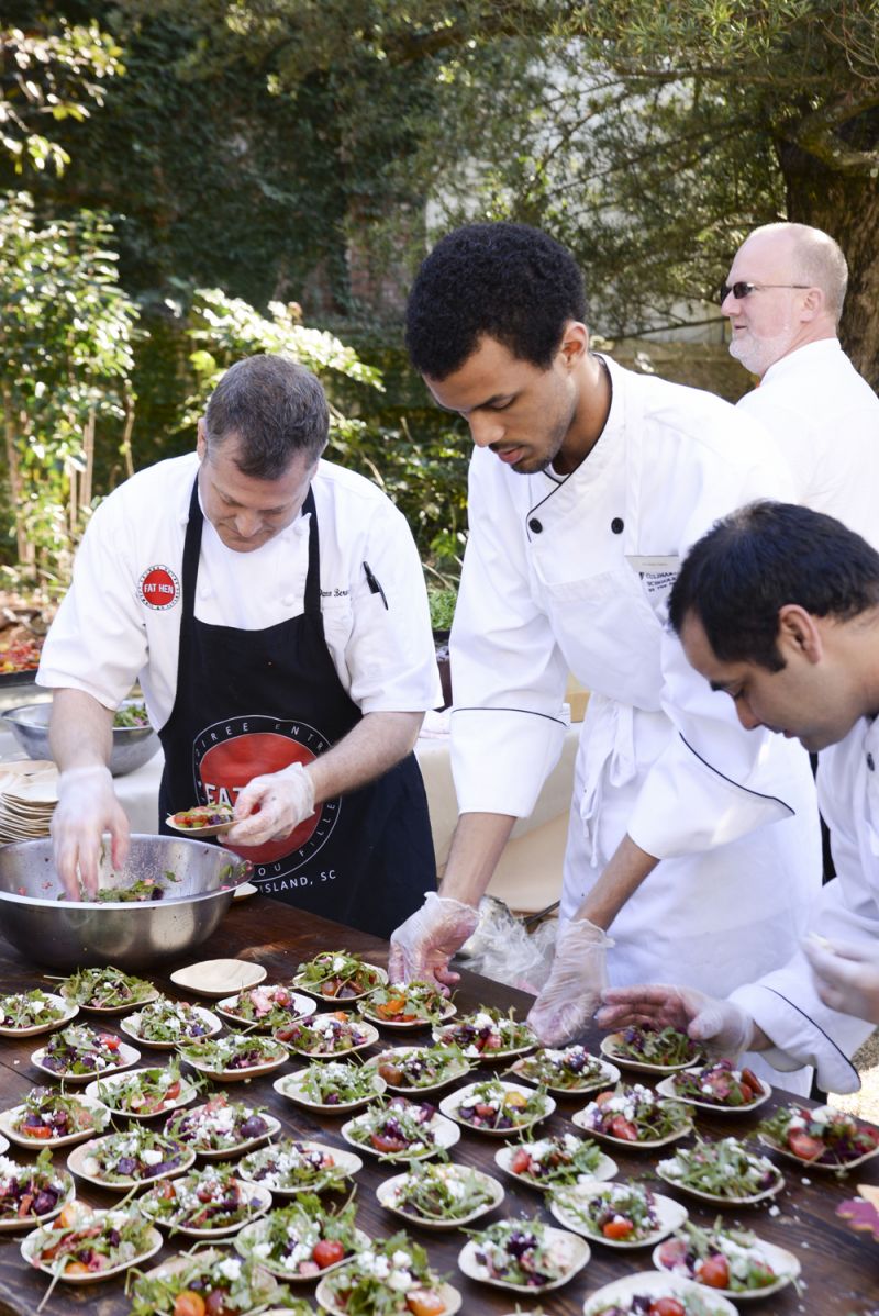 Fred Neuville of the Fat Hen and his team plated up a spring salad.