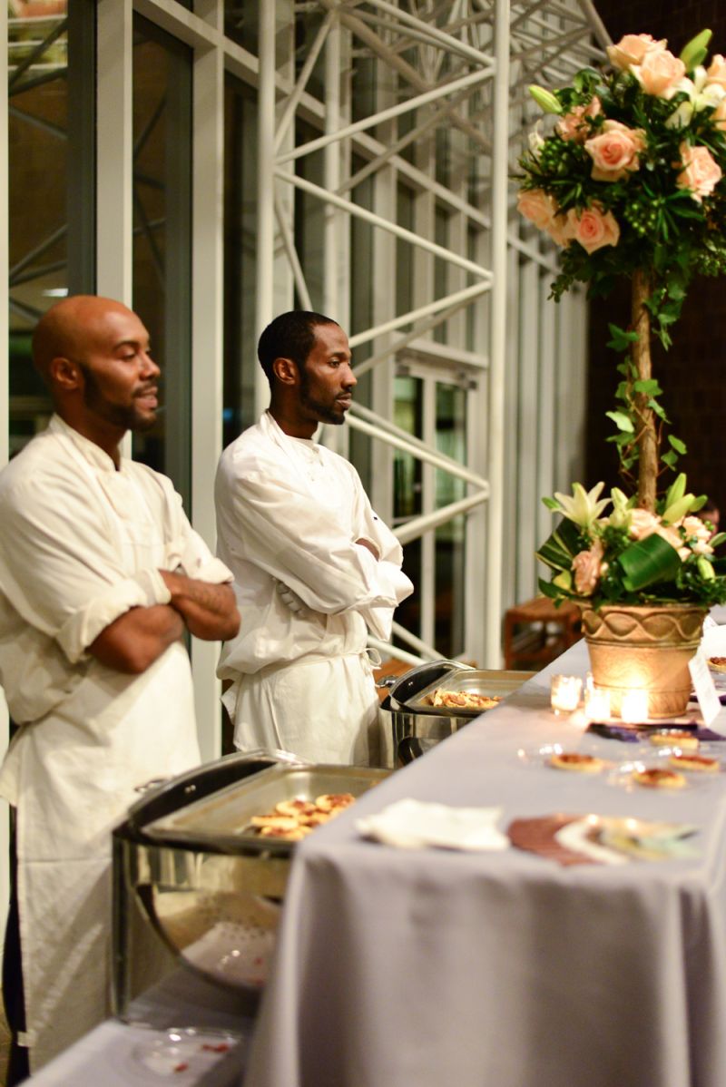 Chefs dished out miniature duck pizzettes with caramelized shallots, Ubriaco cheese, and a port wine reduction.