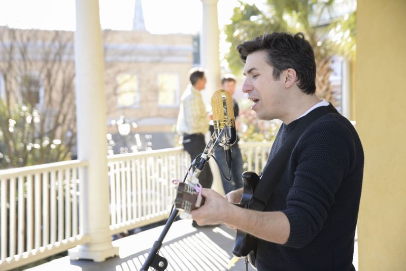 Charleston singer-songwriter Steven Fiore entertained guests throughout the event.