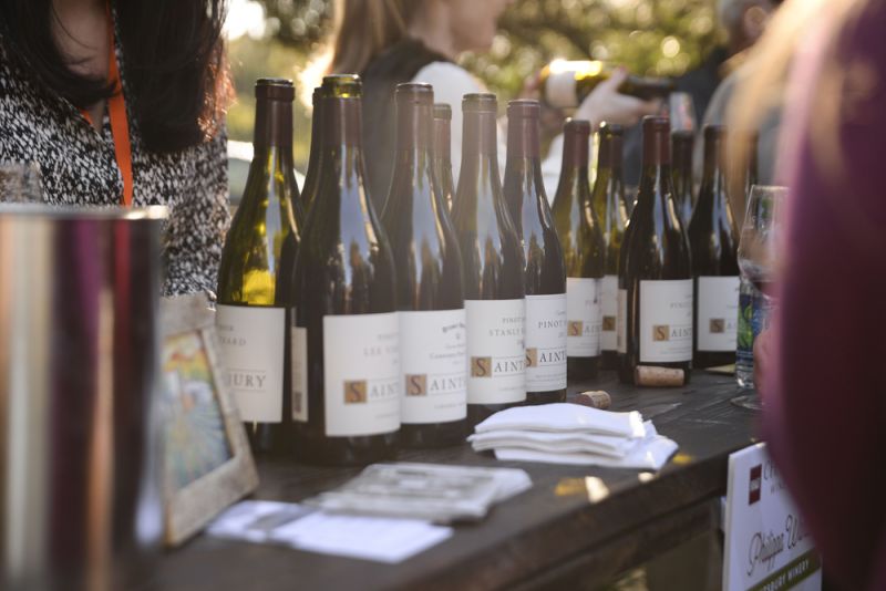 Bottles were uncorked by the case for the afternoon of tasting.