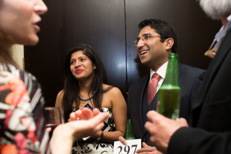 Guests enjoyed cocktail hour before the program began.