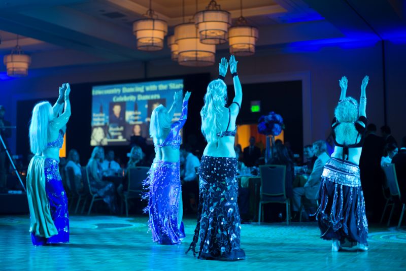 A local belly-dancing troupe started off the show.