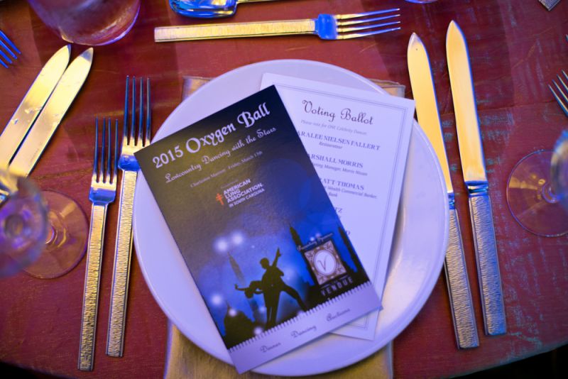 Programs and voting ballots awaited guests at their table.