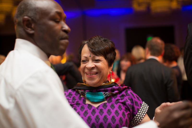 The dance floor opened up after the competition, allowing guests to show off their own moves.