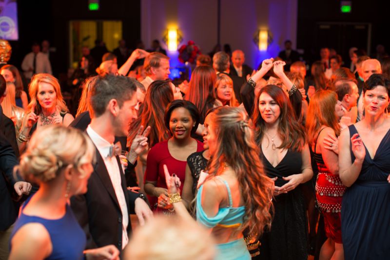 Guests jumped and jived to the DJ&#039;s tunes.