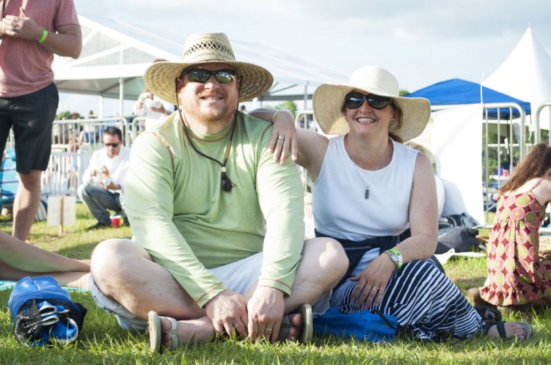 TImothy and Genelle Allmond kept cool.