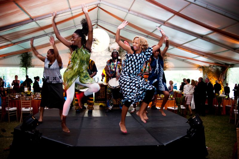 The Andade African Drum and Dance troupe performance