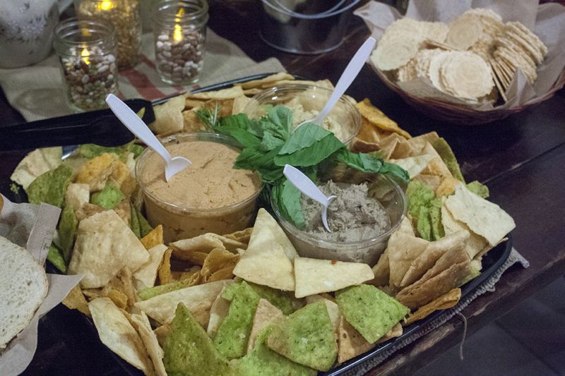 Guests snacked on heavy hors d&#039;oeuvres provided by Whole Foods