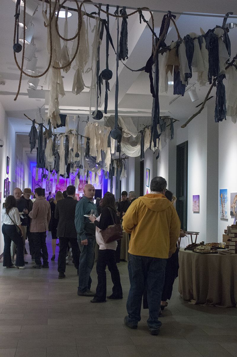 Guests mingle and enjoy refreshments