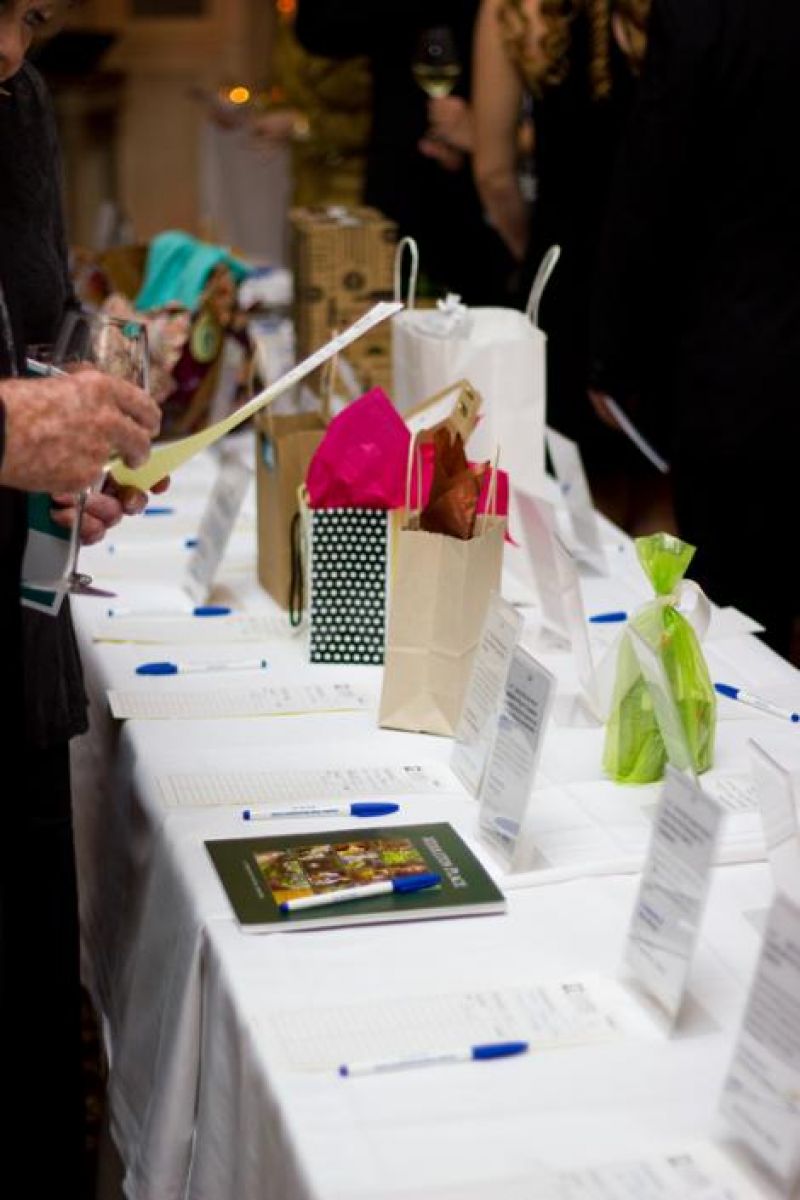 The evening began with a silent auction.