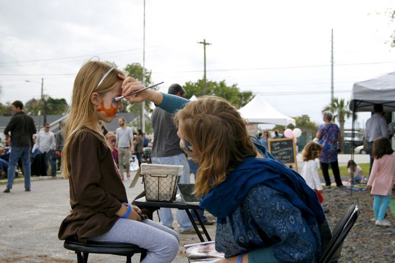 Kids enjoyed face painting