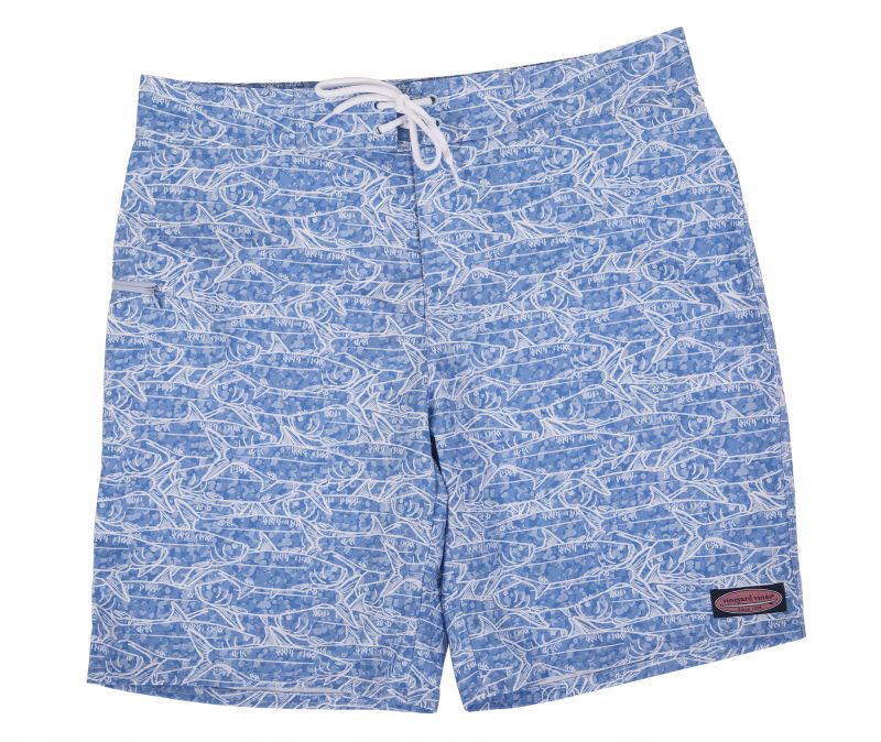 Vineyard Vines &quot;School of Tarpoon Boardshort&quot; in &quot;jake,&quot; $90 at M. Dumas &amp; Sons