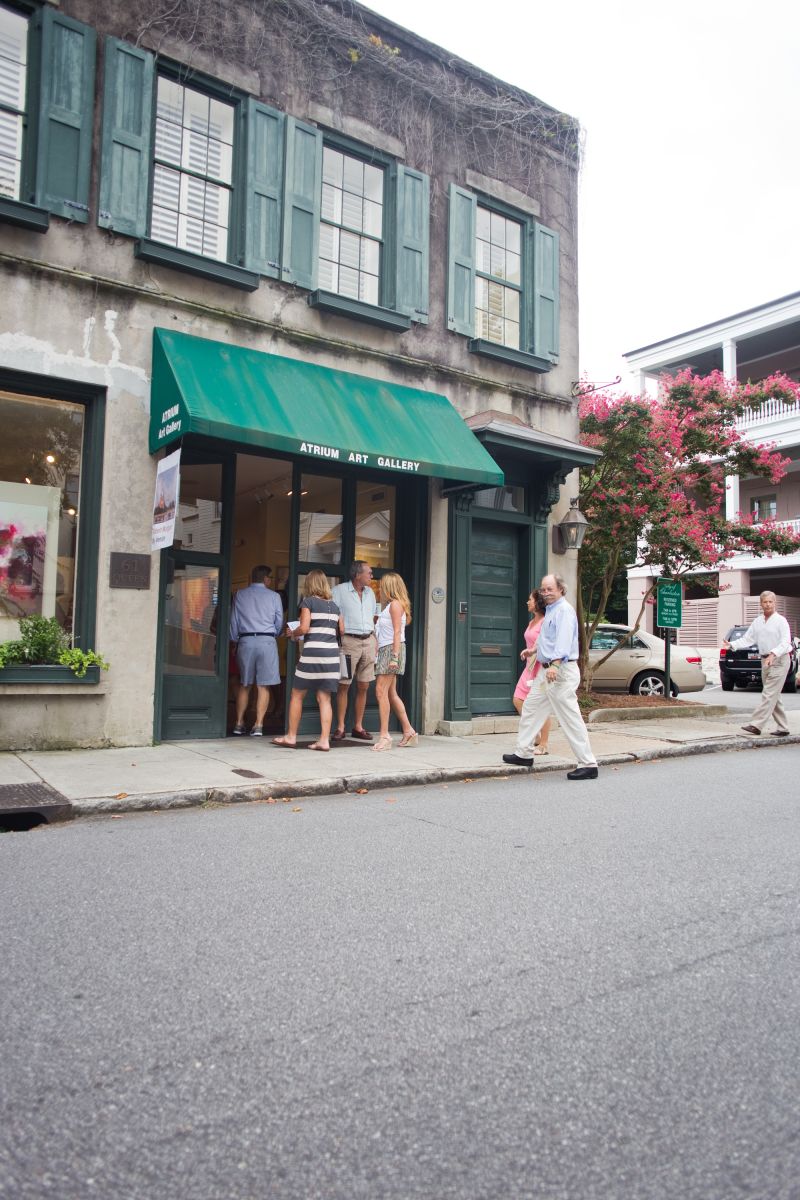 Guests strolled leisurely from gallery to gallery.