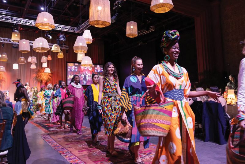 Models on the runway showcase Ibu’s Waka Waka collection.