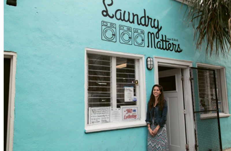 With a mini-grant from the Lowcountry Unity Fund, Samantha Sammis expanded programs at Laundry Matters, a community hub where neighborhood students gather to learn computer coding skills on Wednesdays, as a collaboration between her nonprofit, Loving America Street, and Women in Tech. Photograph by Michael Powell