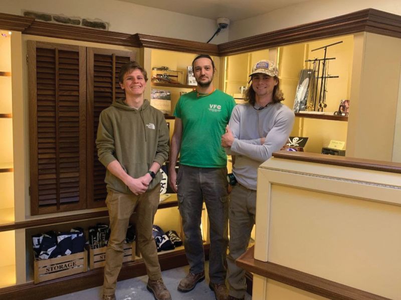 Carpentry students show off their renovations at the Powder Magazine.