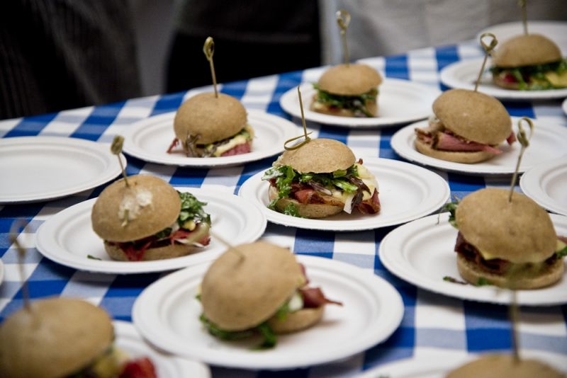 High Cotton dished up some small pastrami sandwiches topped with Lowland Farm kale slaw.