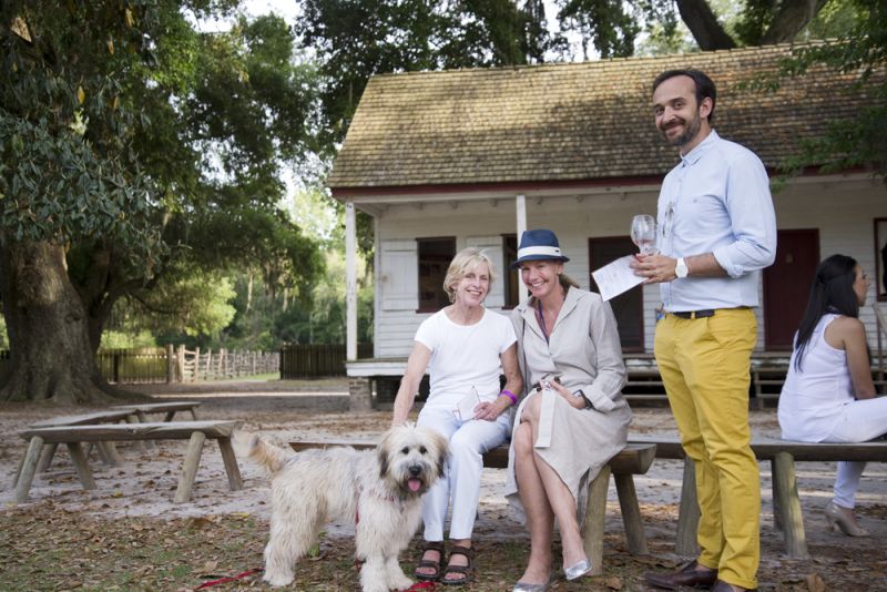 Sallie Duell, Stacie McCormick and Igor Jocic take time to enjoy the scenery of Middleton Place.