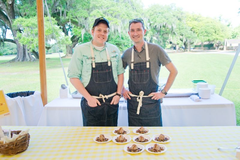 The Basico team was all smiles under the tent outside.