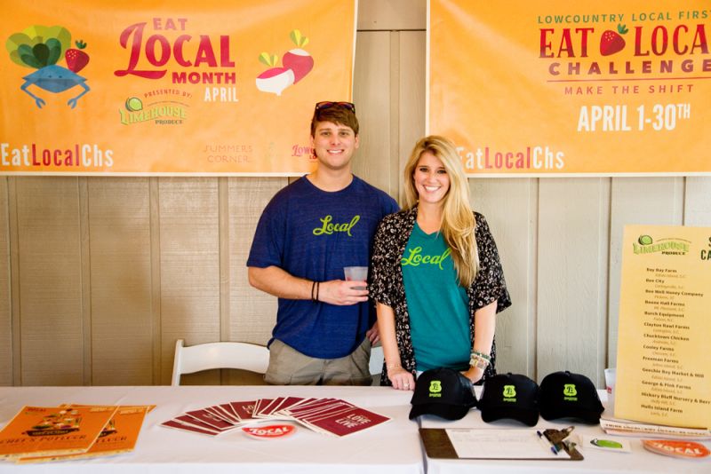 Nathan Adamson and Callie Tivnan volunteered for Lowcountry Local First.