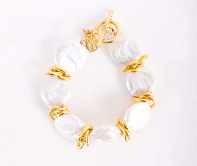 Susan Shaw &quot;Coin Pearl&quot; bracelet, $112 at Jude Connally