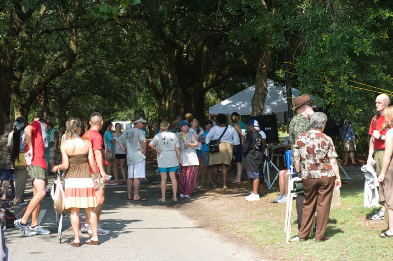 The Bed Race took place at Hampton Park.